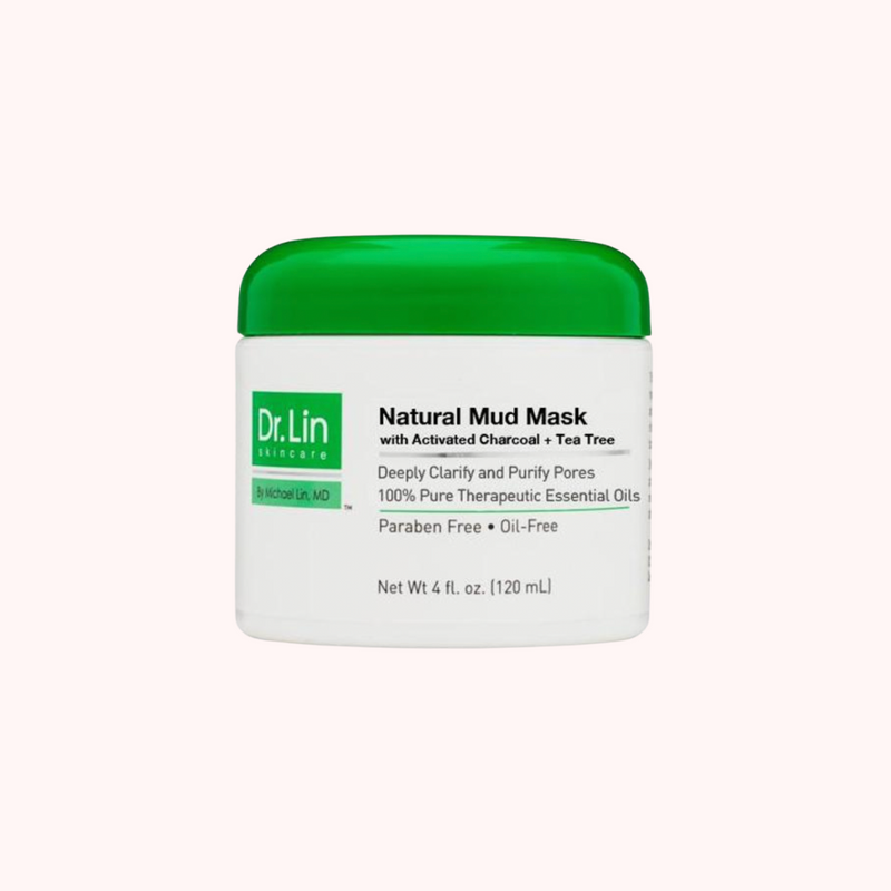 Natural Mud Mask with Activated Charcoal + Tea Tree Oil 4 oz